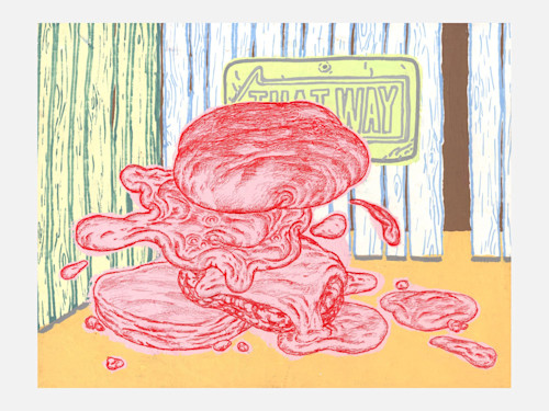 Taylor Mckimens, That Way, 2005. Acrylic, gouache and colored pencil on paper on wood, 8 x 11 in, 21 x 28 cm