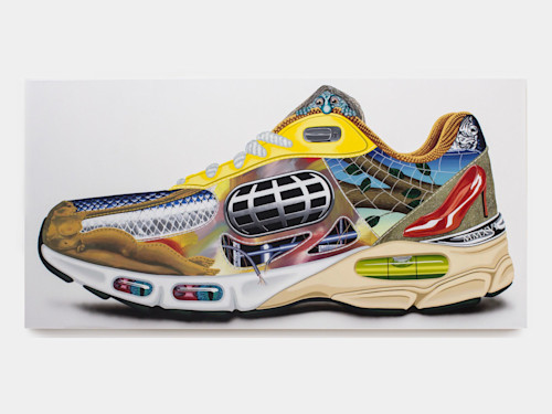Henry Gunderson, Globetrotter, 2016. Acrylic on canvas, 48 x 96 in, 122 x 244 cm