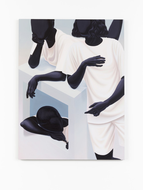 Alex Gardner, In a Box, 2018. Acrylic on linen, 48 x 36 in (122 x 91 cm)