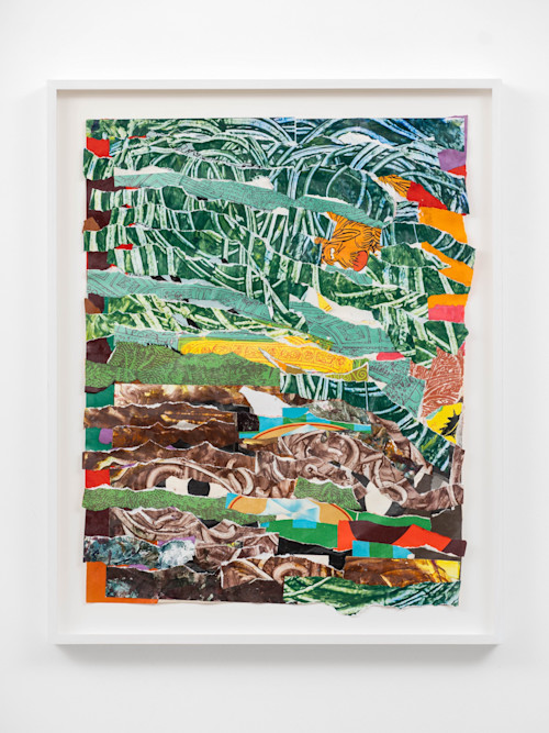 Brian Belott, The Reassembler 8, 2020. Acrylic and collage on paper, 21 x 16 in, 53 x 41 cm