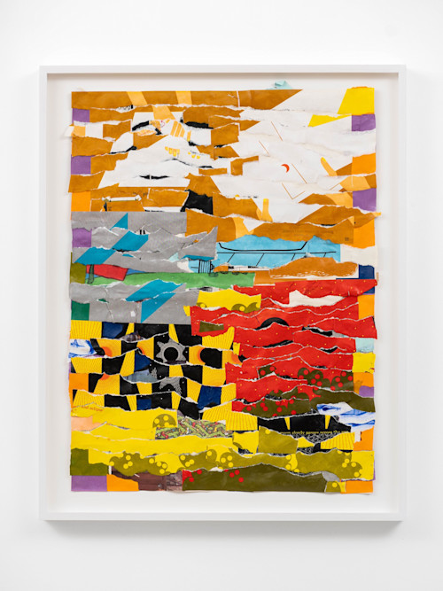 Brian Belott, The Reassembler 16, 2020. Acrylic and collage on paper, 21 x 16 in, 53 x 41 cm
