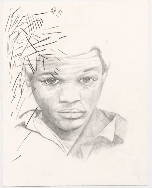 Brian Degraw, Untitled John Lee Malvo, 2005. Pencil on paper, 14 x 11, 36 x 28 cm