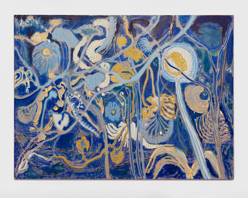 Jim Thorell, Shrimpers Lacrimosa, 2019. Oilbar and acrylic on canvas, 59 x 79 in, 150 x 200 cm