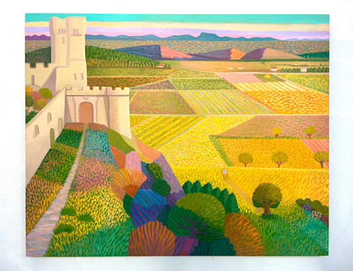 Daniel Heidkamp, Montmajour, 2023. Oil on linen, 48 x 60 in (122 x 152 cm)