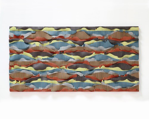 Ara Peterson, Untitled, 2013. Wood and acrylic paint, 48 x 96 x 4 in, 122 x 243 x 10 cm