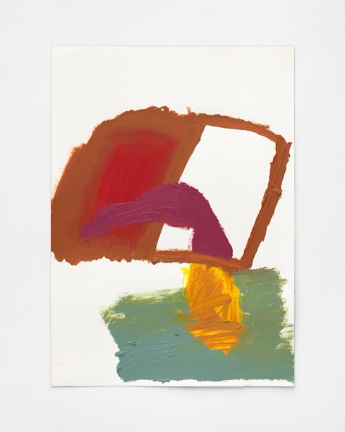 Odessa Straub, Out the Window Downways, 2017. Acrylic on paper, 14 x 10 in, 36 x 25 cm