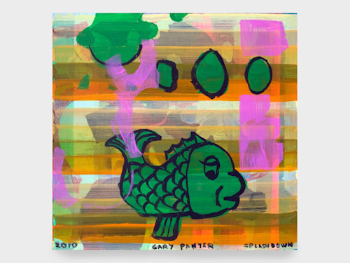 Gary Panter, Splashdown, 2010. Acrylic on masonite, 12 x 12 in, 31 x 31 cm