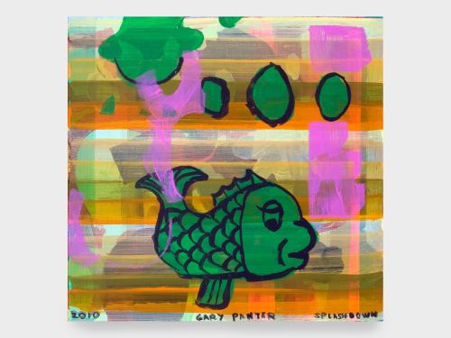 Gary Panter, Splashdown, 2010. Acrylic on masonite, 12 x 12 in, 31 x 31 cm