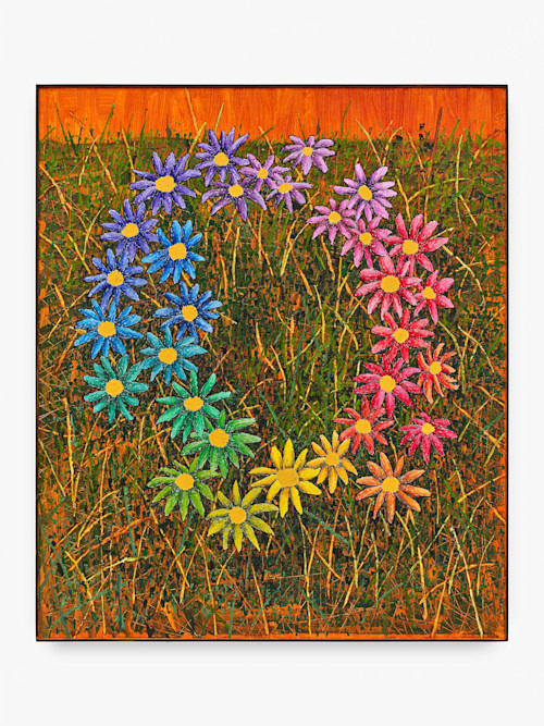 Ross Caliendo, Eternal (Version 2), 2023. Oil and acrylic on canvas with wood frame, 46 x 39 in (117 x 99 cm)