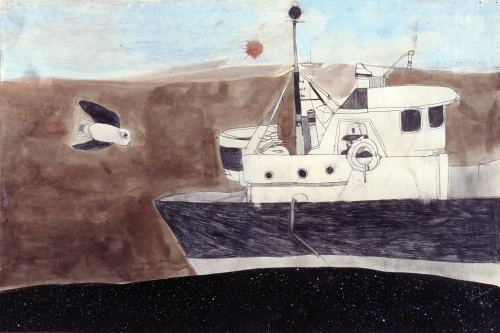 Eddie Martinez, Shipdriver, 2005. Acrylic and pencil on paper
