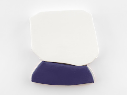 Justin Adian, Fever, 2019. Oil enamel on canvas and felt over wood, 18 x 16 in, 46 x 41 cm
