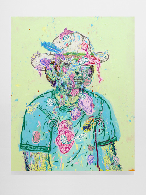 Taylor McKimens, Bubblegum Cowboy, 2008. Acrylic, flashe and acryla-gouache on canvas