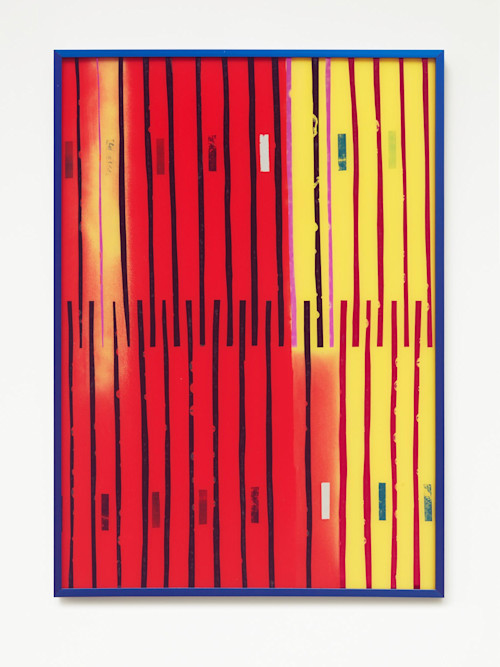 Brian Belott, Lego, 2011. Acrylic, foil and cellophane on plexiglass, 30 x 20 in, 76 x 51 cm