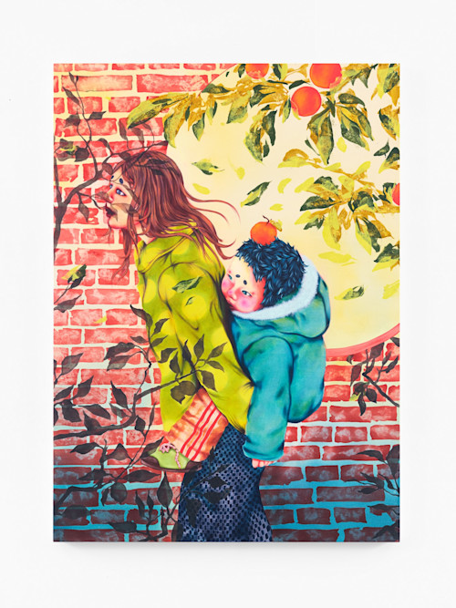 Zoe Blue M., In the Mirror, 2024. Acrylic on canvas, 58 x 42 in (147 x 107 cm)