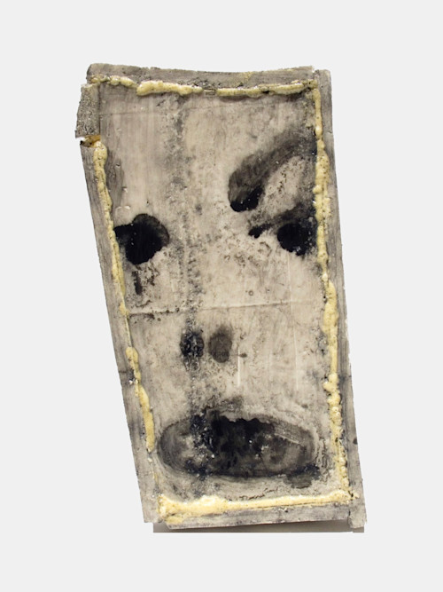 Samara Golden, Mask 38, 2012. Rmax, acrylic, Gorilla glue, 19 x 10 in