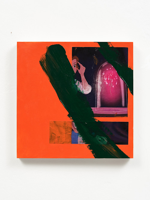 Brendan Lynch, Enchanted Rose, 2025. Inkjet print and acrylic on wood panel, 12 x 12 in (30 x 30 cm)