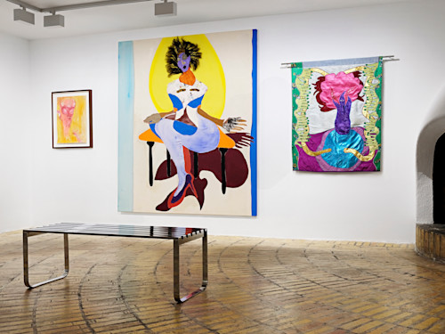 A Seed's A Star curated by Constance Tenvik. Huma Bhabha, Tschabalala Self, Moki Cherry