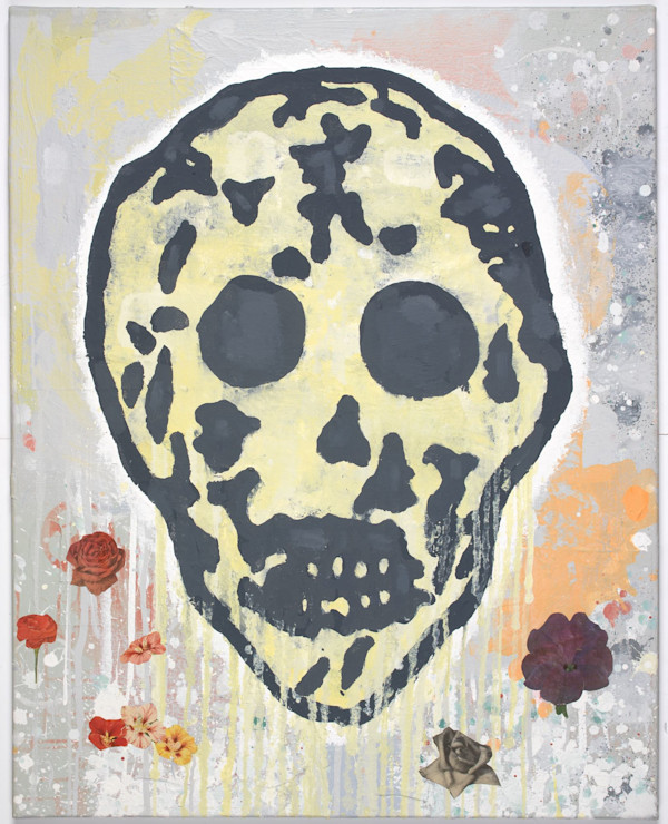 Acrylic and fabric collage on linen, 41 x 30 in, 105 x 76 cm