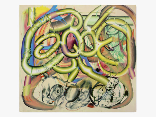 Lauren Quin, Double Yolk, 2020. Oil on canvas, 56 x 65 in (142 x 165 cm)