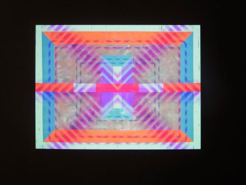 Ben Jones, Video Painting 6, 2013. Acrylic on canvas and RGB video Video projected on painting, 58 x 78 in, 148 x 198 cm