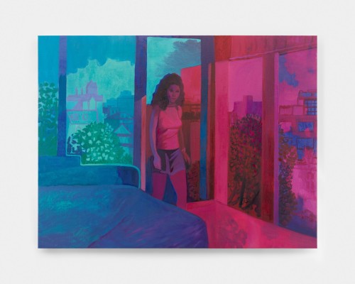 Daniel Heidkamp, Neon Detroit, 2018. Oil on linen, 35 x 46 in, 89 x 117 cm