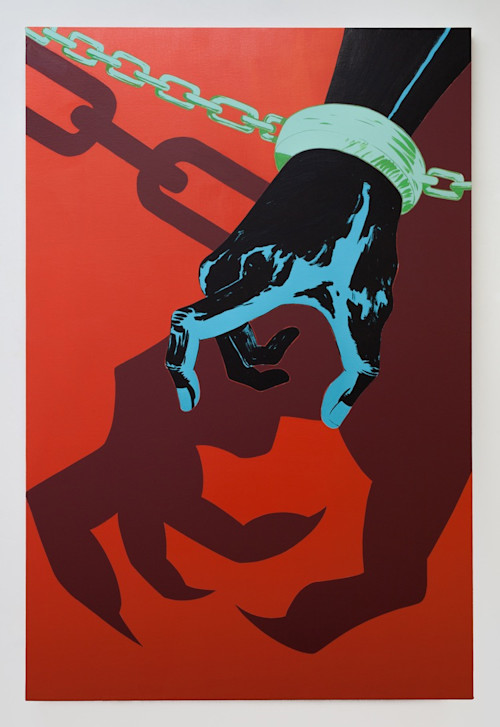 Mark Thomas Gibson, Captured and Cursed, 2016. Acrylic on canvas, 60 x 40 in, 152 x 102 cm