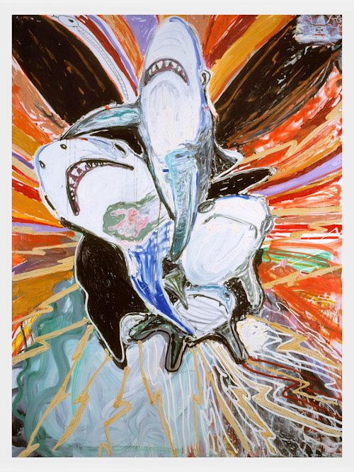 Bill Saylor, Small Doses, 2004. Oil and collage on canvas, 96 x 72 in, 244 x 183 cm