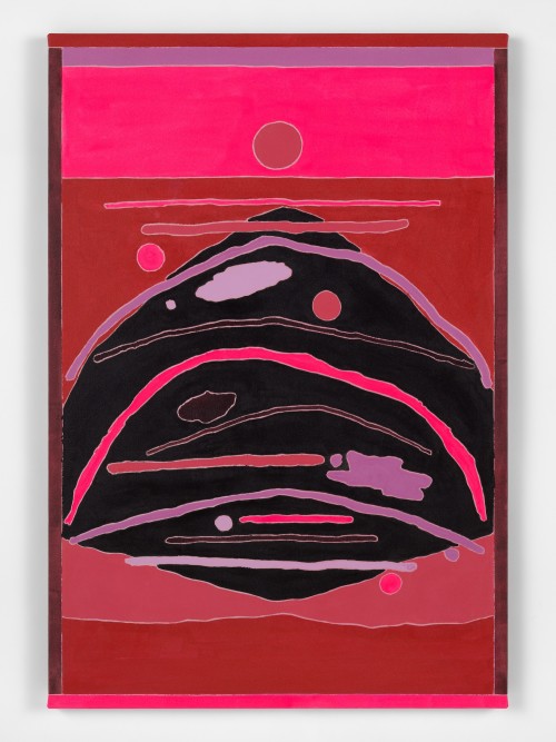 Russell Tyler, Under the Red Moon, 2020. Acrylic on canvas, 44 x 30 in, 112 x 76 cm
