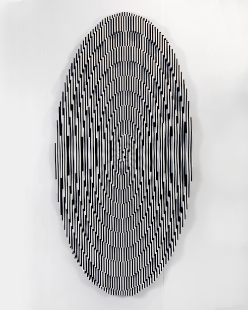 Ara Peterson, Forced Spiral, 2012. Wood and acrylic paint 59 x 28 x 3 in, 150 x 71 x 8 cm