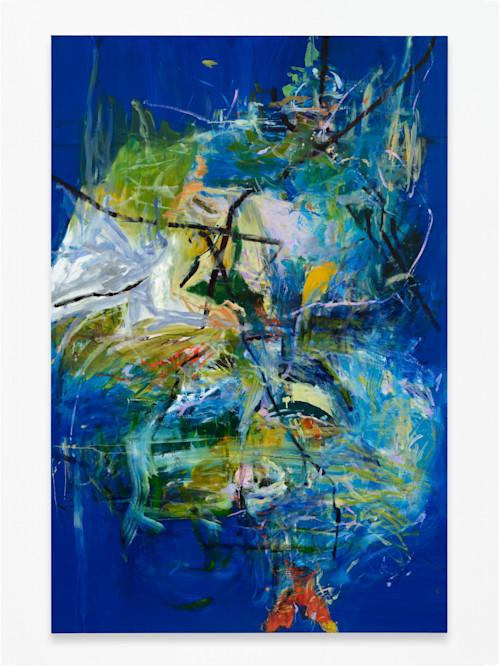 Tianyue Zhong, Hurtle, 2025. Oil on linen, 86 x 57 in (218 x 145 cm)
