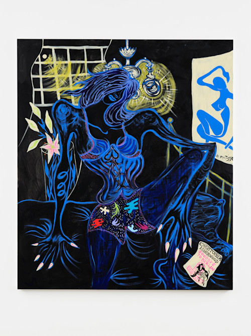 Constance Tenvik, Sometimes at Night, 2021. Flashe, acrylic, aqua oil on canvas, 150 x 130 cm (59 x 51 in)