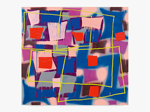 Trudy Benson, L7, 2019. Acrylic and oil on canvas, 61 x 66 in (155 x 168 cm)