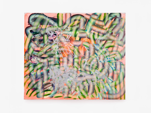 Lauren Quin, Chlorine and Chrome, 2021. Oil on canvas, 36 x 42 in (91 x 107 cm)