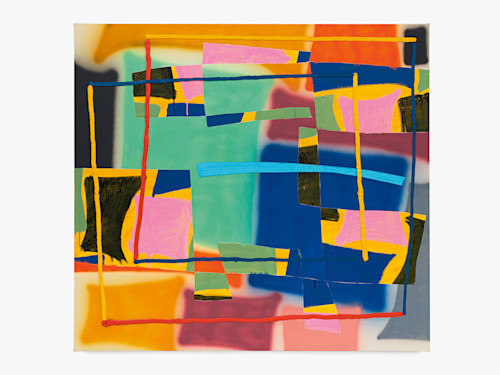 Trudy Benson, Pivot, 2020. Acrylic and oil on canvas, 46 x 50 in (117 x 127 cm)