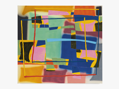 Trudy Benson, Pivot, 2020. Acrylic and oil on canvas, 46 x 50 in (117 x 127 cm)