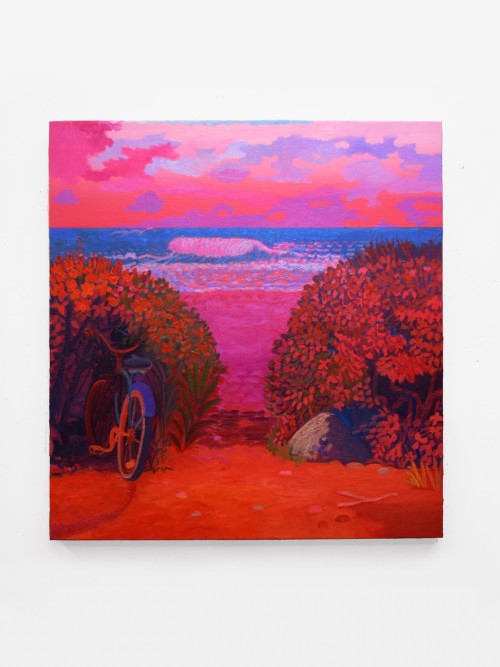 Daniel Heidkamp, Pink Wave, 2018. Oil on linen, 32 x 30 in (81 x 76 cm)
