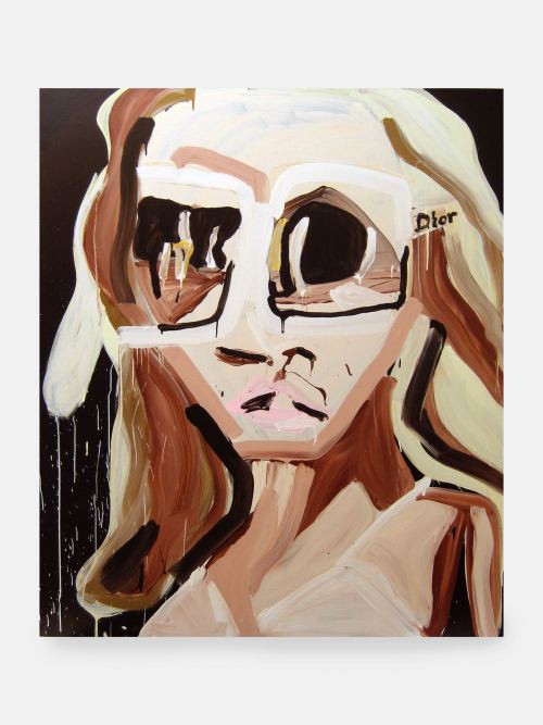Katherine Bernhardt, Dior Sunglasses, 2007. Acrylic on canvas, 72 x 60 in, 183 x 152 cm