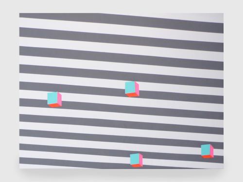 Ben Jones, Concept Unification-Dog Table 2, 2010. Acryla-gouache on canvas, 48 x 60 in, 122 x 152 cm
