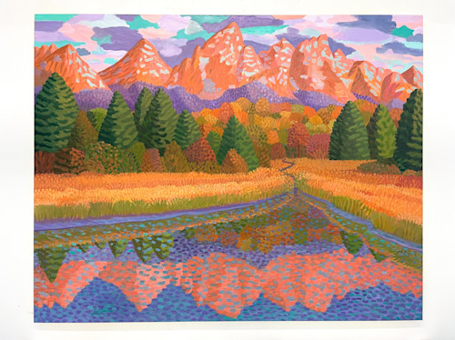 Daniel Heidkamp, Teton Autumn, 2025. Oil on linen, 60 x 76 in (152 x 193 cm)