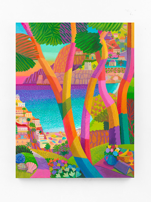 Daniel Heidkamp, Amalfi al Fresco, 2025 . Oil on linen, 48 x 36 in (122 x 91 cm)