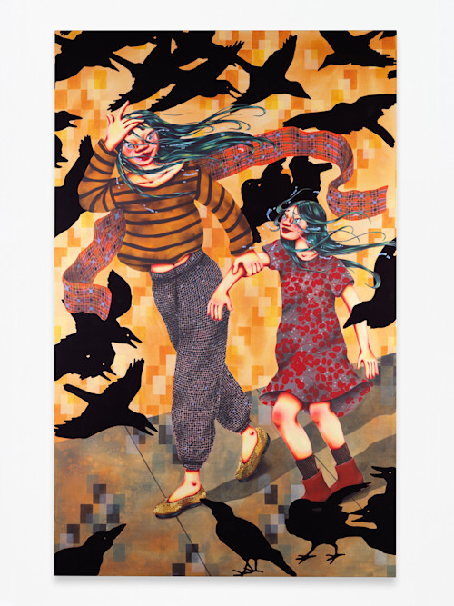Zoe Blue M, Guide, 2026. Acrylic on canvas, 83 x 52 in (211 x 132 cm)