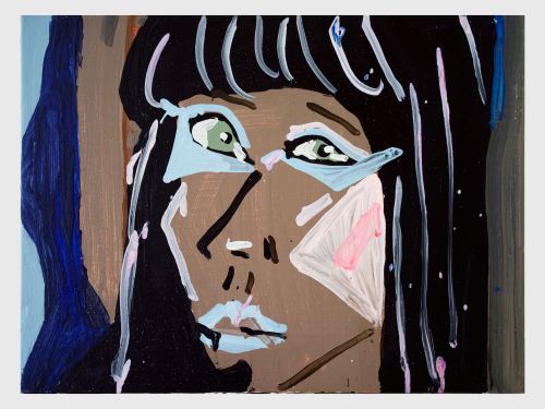 Katherine Bernhardt, Blue Eyeshadow, 2013. Acrylic on canvas, 18 x 24 in, 46 x 61 cm