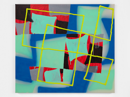 Trudy Benson, Hot Fuzz, 2020. Acrylic and oil on canvas, 32 x 37 in, 81 x 94 cm