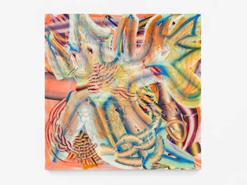 Lauren Quin, A Leaf Is an Arrow, 2021. Oil on canvas, 72 x 72 in (183 x 183 cm)