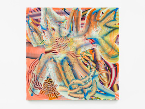 Lauren Quin, A Leaf is an Arrow, 2021. Oil on canvas, 72 x 72 in (183 x 183 cm)