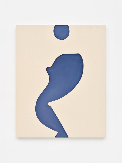 Landon Metz, MMXXI XXXI (blue), 2021. Acrylic wash on canvas, 40 x 32 in (102 x 81 cm)