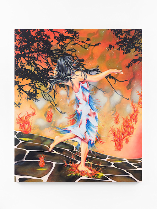 Zoe Blue M., Drawn Out, 2024. Acrylic on canvas, 72 x 60 in (183 x 152 cm)