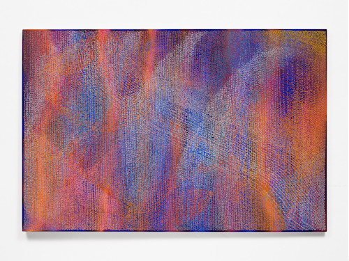 Jean Nagai, Infinity Friend, 2026. Acrylic, pumice on canvas, 48 x 72 in (122 x 183 cm)