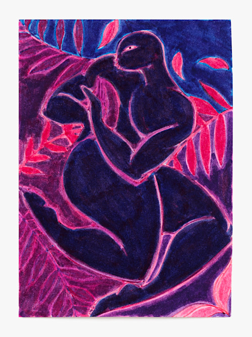 Tunji Adeniyi-Jones, Untitled, 2018. Ink pen on paper, 7 x 5 in (18 x 13 cm)