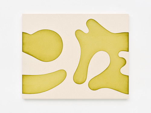 Landon Metz, MMXXI XXX (green), 2021. Acrylic wash on canvas, 32 x 40 in (81 x 102 cm)
